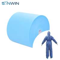 Disposable medical gown non woven fabric material nonwoven fabric for medical hospital blue isolation gown